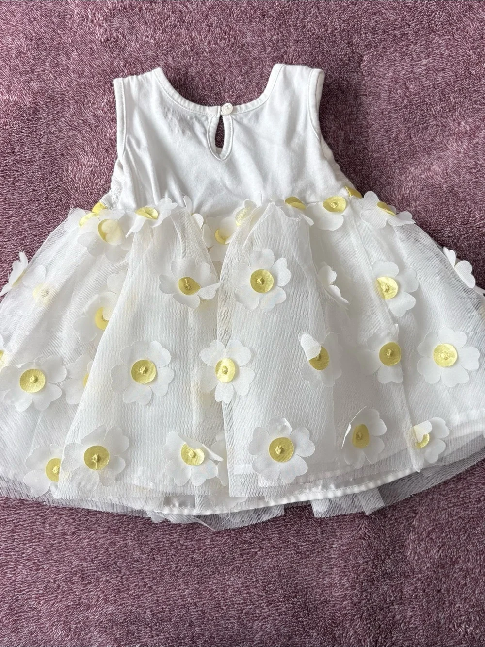 The Children’s Place White & Yellow Floral Tulle Dress for Babies